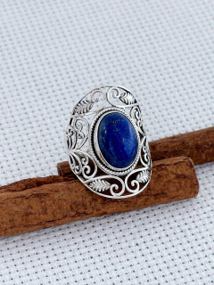 Anel Em Prata 925 Com Lápis Lazúli (35/11A950209) na internet