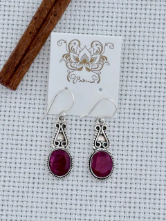 Brinco em prata 925 com rubi (39/25B1010249) - comprar online