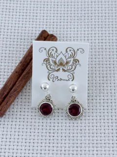 Brinco Em Prata 925 Com Granada (1/08B690149) na internet