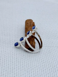 ANEL EM PRATA 925 COM SAFIRA (70/26A1090239) - loja online