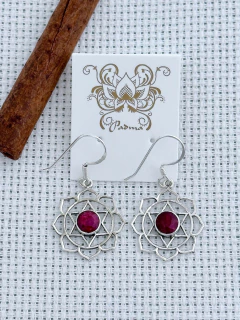 Brinco em prata 925 com rubi (35/25B570129) na internet