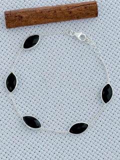 Pulseira Em Prata 925 Com Ônix (35/16U45099)