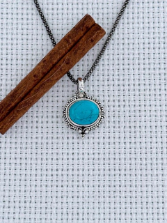 PINGENTE EM PRATA 925 COM TURQUESA (1/28P430999) - comprar online