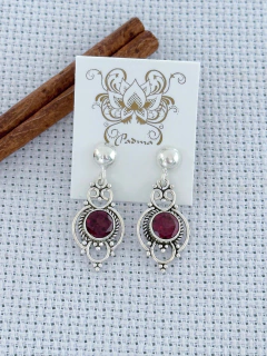 Brinco Em Prata 925 Com Granada Facetada (1/08B610139) - comprar online