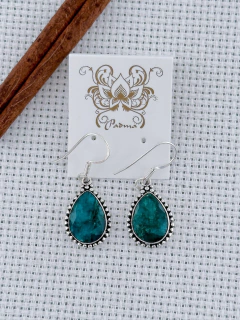 BRINCO EM PRATA 925 COM ESMERALDA (35/07B950209) - comprar online