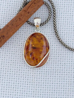 PINGENTE EM PRATA 925 COM ÂMBAR (35/33P3570789) - comprar online