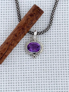 Pingente Em Prata 925 Com Ametista (1/02P820189) na internet
