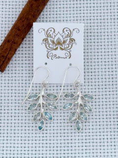 Brinco Em Prata 925 Com Topázio Azul (1/27B1400309) na internet