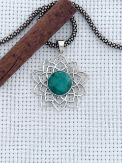 Pingente Em Prata 925 Com Esmeralda (35/07P780179) na internet