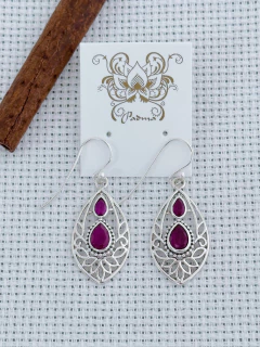 Brinco em prata 925 com rubi (1/25B1050239) na internet