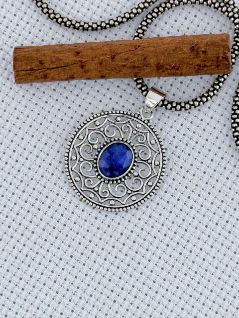 Pingente Em Prata 925 Com Safira (35/26P43099)