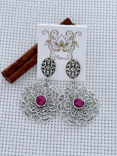 Brinco em prata 925 com rubi (40/25B1430379) - comprar online