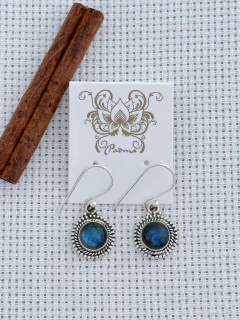 Brinco Em Prata 925 Com Labradorita (35/09B690159) na internet