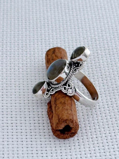 ANEL EM PRATA 925 COM LABRADORITA (53/09A1150259) - loja online