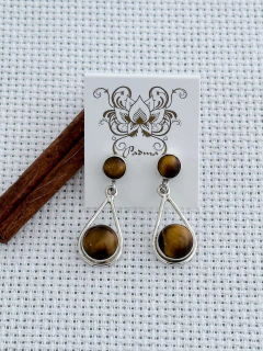 BRINCO EM PRATA 925 COM OLHO DE TIGRE (35/15B720159) - comprar online