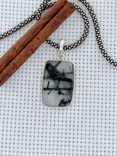 PINGENTE EM PRATA 925 COM QUARTZO TURMALINADO (39/17P37089) - comprar online