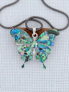 Pingente Borboleta Em Prata 925 Com Abalone - GG (53/01P3990879) na internet