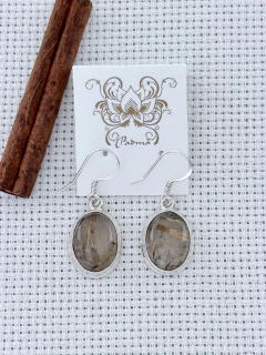 BRINCO EM PRATA 925 COM Quartzo Rutilo (39/10B1150259) na internet