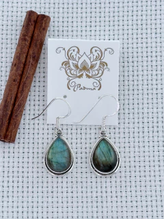 Brinco Em Prata 925 Com Labradorita (35/09B1080239) na internet