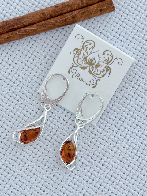 Brinco EM PRATA 925 COM ÂMBAR (35/33P720159)