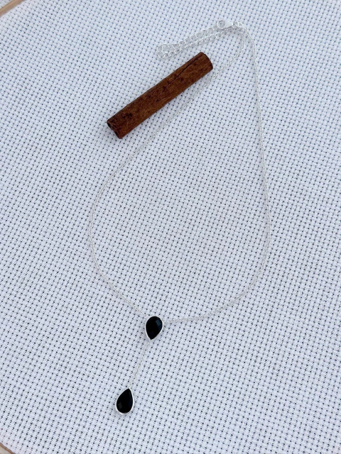 Colar Choker em Prata 925 e Ônix (53/10C740169) - comprar online