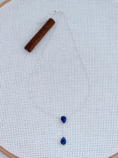 COLAR Choker EM PRATA 925 COM Safira (53/25C740169) na internet