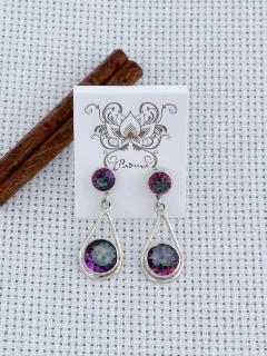 Brinco Em Prata 925 Com Topázio Místico (35/45B640149) - comprar online