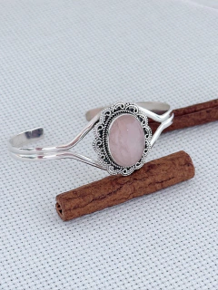 Bracelete em prata 925 com quartzo rosa (39/21U2980659) na internet