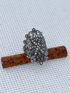 Anel Em Prata 925 Com Marcassita (1/14A920209) na internet