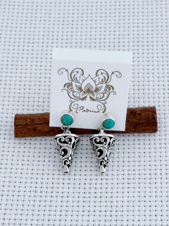 BRINCO EM PRATA 925 COM TURQUESA (53/28B890199) - comprar online