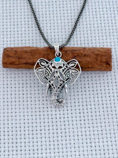 PINGENTE BALI EM PRATA 925 COM TURQUESA - Elefante (53/28P680149) - comprar online
