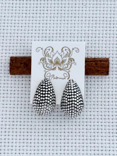 Brinco Eletroforma Meia Argola pipoca Em Prata 925 (94/10B110269) na internet