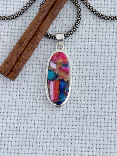 PINGENTE EM PRATA 925 COM CRISOCOLA colorida (54/80P1480329) na internet