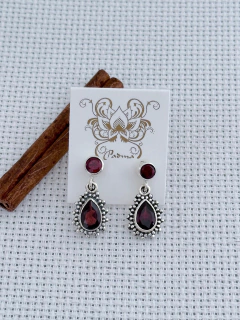 Brinco Em Prata 925 Com Granada (1/08B920209) - comprar online