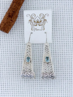 Brinco Em Prata 925 Com Topázio Azul (1/27B1830409) - comprar online