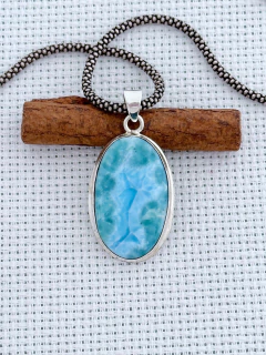 PINGENTE EM PRATA 925 COM LARIMAR (40/36A2260509) na internet