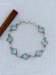 Pulseira Em Prata 925 Com Topázio Azul (53/27U1680369) - comprar online