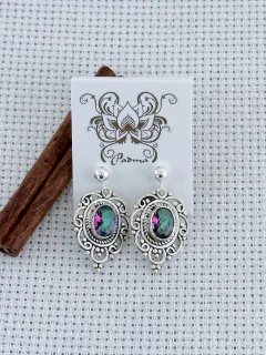 Brinco Em Prata 925 Com Topázio Místico (1/45B1130249) na internet