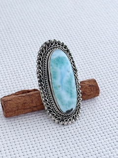 Anel Em Prata 925 Com Larimar (53/36A2650589) na internet
