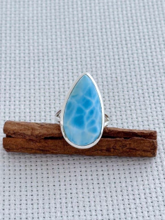 Anel Em Prata 925 Com Larimar (35/36A2520559) na internet