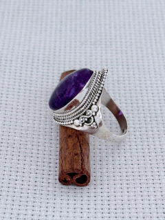 Anel Em Prata 925 Com Ametista (35/02A1500339) - loja online