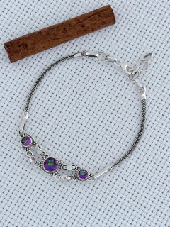 Pulseira Em Prata 925 Com Topázio Místico (1/45U1070239)