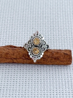 ANEL EM PRATA 925 COM CITRINO (35/10A840189) - comprar online