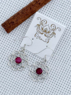 Brinco em prata 925 com rubi (35/25B570129) - comprar online