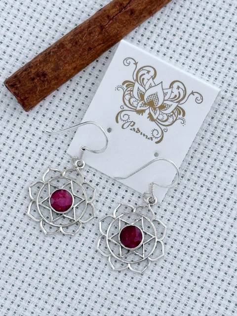 Brinco em prata 925 com rubi (35/25B570129) - comprar online