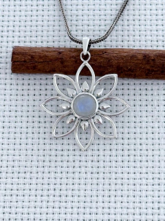 PINGENTE LUA EM PRATA 925 COM PEDRA DA LUA (53/07P560129) - comprar online