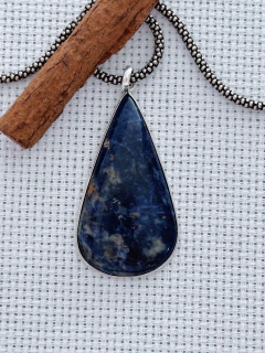 Pingente em Prata 925 com Sodalita (39/10P760189) - comprar online