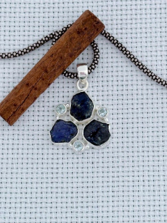 PINGENTE EM PRATA 925 COM Água Marinha e Tanzanita (53/07P1580349) - comprar online