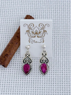 Brinco em prata 925 com rubi (1/25B690159) - comprar online
