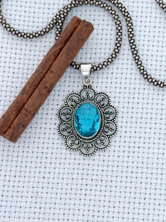 PINGENTE PRATA 925 COM TOPÁZIO AZUL (70/27P850189) na internet